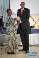 Professor Beth M Ahlberg and H.E Dr Joseph Sang, Ambassador of Kenya to Sweden, on Africa Day 2015 in Stokholm, Sweden.