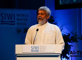 Mr. Rajendra Singh at the World Water Week 2015 in Stockholm